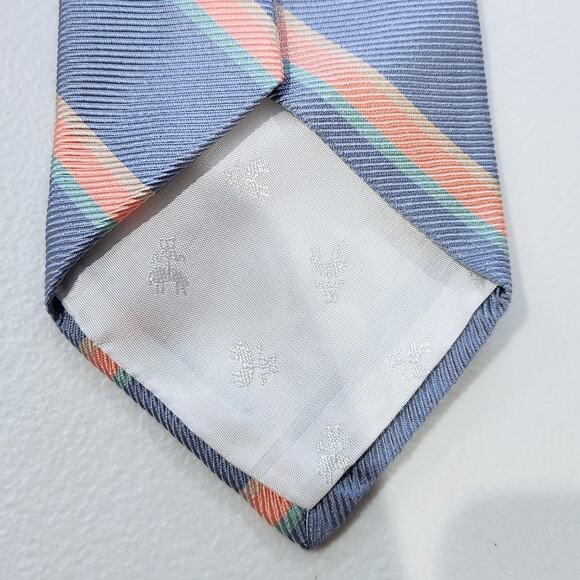 Brooks Brothers Makers Multicolor Striped 100% Silk Handmade Necktie Old Money - Picture 4 of 7